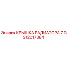 Оригинальная крышка радиатора GS12017384 Epiroc