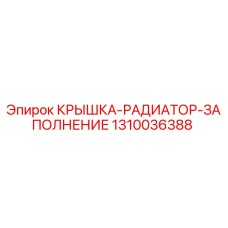 1310036388 КРЫШКА-РАДИАТОР-ЗАПОЛНЕНИЕ Epiroc
