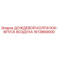 1613869000 ДОЖДЕВОЙ КОЛПАЧОК-ВПУСК ВОЗДУХА Epiroc