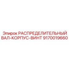 9170019660 РАСПРЕДЕЛИТЕЛЬНЫЙ ВАЛ-КОРПУС-ВИНТ Epiroc