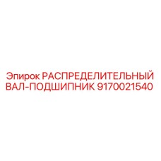 9170021540 РАСПРЕДЕЛИТЕЛЬНЫЙ ВАЛ-ПОДШИПНИК Epiroc