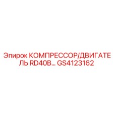 GS4123162 КОМПРЕССОР/ДВИГАТЕЛЬ RD40B Epiroc