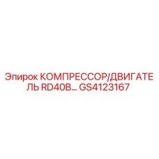 GS4123167 КОМПРЕССОР/ДВИГАТЕЛЬ RD40B Epiroc