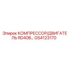 GS4123170 КОМПРЕССОР/ДВИГАТЕЛЬ RD40B Epiroc
