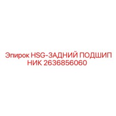 2636856060 HSG-ЗАДНИЙ ПОДШИПНИК Epiroc