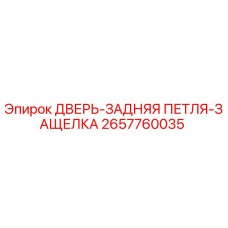 2657760035 ДВЕРЬ-ЗАДНЯЯ ПЕТЛЯ-ЗАЩЕЛКА Epiroc