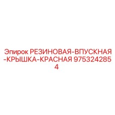 9753242854 РЕЗИНОВАЯ ВПУСКНАЯ КРЫШКА КРАСНАЯ Epiroc