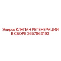 2657863193 КЛАПАН РЕГЕНЕРАЦИИ В СБОРЕ Epiroc