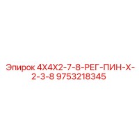 9753218345 4X4X2-7-8-РЕГ-ПИН-Х-2-3-8 Эпирок