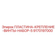 9170197000 ПЛАСТИНА-КРЕПЛЕНИЕ-ВИНТЫ-НАБОР-5 Epiroc