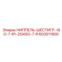 603511900 НИППЕЛЬ-ШЕСТИГР.-ISO-7-R1-25XISO-7-R Epiroc