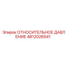 4812026541 ОТНОСИТЕЛЬНОЕ ДАВЛЕНИЕ Epiroc