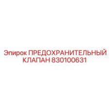 830100631 ПРЕДОХРАНИТЕЛЬНЫЙ КЛАПАН Epiroc