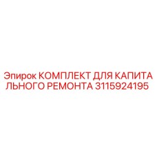 3115924195 КОМПЛЕКТ ДЛЯ КАПИТАЛЬНОГО РЕМОНТА | Epiroc