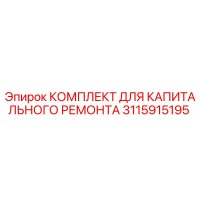 3115915195 КОМПЛЕКТ ДЛЯ КАПИТАЛЬНОГО РЕМОНТА Epiroc