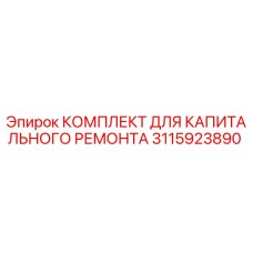 3115923890 КОМПЛЕКТ ДЛЯ КАПИТАЛЬНОГО РЕМОНТА Epiroc