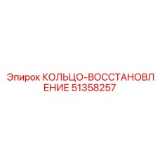 51358257 КОЛЬЦО-ВОССТАНОВЛЕНИЕ Epiroc