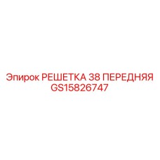 GS15826747 РЕШЕТКА 38 ПЕРЕДНЯЯ Epiroc