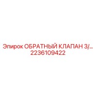 2236109422 ОБРАТНЫЙ КЛАПАН 3/... Epiroc