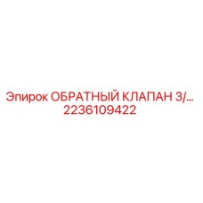 2236109422 ОБРАТНЫЙ КЛАПАН 3/... Epiroc