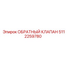 5112259780 ОБРАТНЫЙ КЛАПАН Epiroc