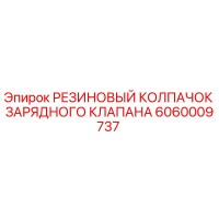 6060009737 РЕЗИНОВЫЙ КОЛПАЧОК ЗАРЯДНОГО КЛАПАНА Epiroc