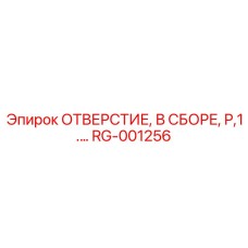 RG-001256 ОТВЕРСТИЕ, В СБОРЕ, P,1.… Epiroc