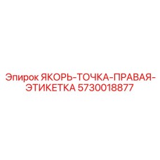 5730018877 ЯКОРЬ-ТОЧКА-ПРАВАЯ-ЭТИКЕТКА Epiroc