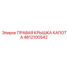 4812100542 ПРАВАЯ КРЫШКА КАПОТА Epiroc