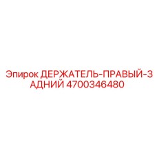 4700346480 ДЕРЖАТЕЛЬ-ПРАВЫЙ-ЗАДНИЙ Epiroc