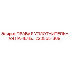 2205551309 ПРАВАЯ УПЛОТНИТЕЛЬНАЯ ПАНЕЛЬ Epiroc