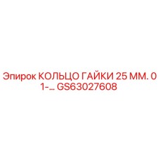 GS63027608 КОЛЬЦО ГАЙКИ 25 ММ. 01-... Epiroc