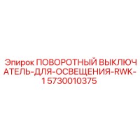 5730010375 ПОВОРОТНЫЙ ВЫКЛЮЧАТЕЛЬ ДЛЯ ОСВЕЩЕНИЯ RWK-1 от Epiroc