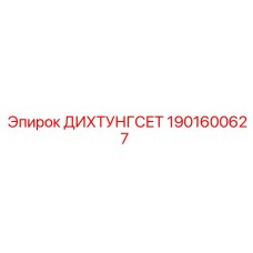 1901600627 ДИХТУНГСЕТ Epiroc