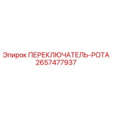 2657477937 ПЕРЕКЛЮЧАТЕЛЬ-РОТА Epiroc