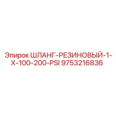 9753216836 ШЛАНГ-РЕЗИНОВЫЙ-1-X-100-200-PSI Epiroc