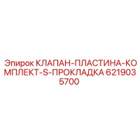 6219035700 КЛАПАН-ПЛАСТИНА-КОМПЛЕКТ-S-ПРОКЛАДКА Epiroc
