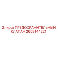 2658144221 ПРЕДОХРАНИТЕЛЬНЫЙ КЛАПАН | Epiroc