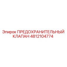 4812104774 ПРЕДОХРАНИТЕЛЬНЫЙ КЛАПАН Epiroc