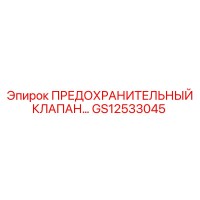 GS12533045 ПРЕДОХРАНИТЕЛЬНЫЙ КЛАПАН Эпирок