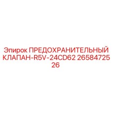 2658472526 ПРЕДОХРАНИТЕЛЬНЫЙ КЛАПАН-R5V-24CD62 Epiroc