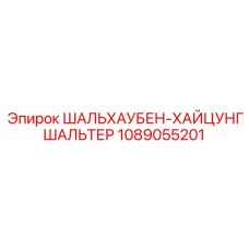 1089055201 ШАЛЬХАУБЕН-ХАЙЦУНГШАЛЬТЕР Epiroc