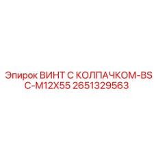 Винт Epiroc BSC-M12X55 каталожный номер 2651329563 для тяжелых условий