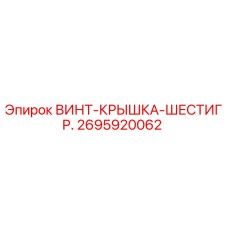 2695920062 ВИНТ-КРЫШКА-ШЕСТИГР. Epiroc