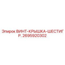 2695920302 ВИНТ-КРЫШКА-ШЕСТИГР. Epiroc