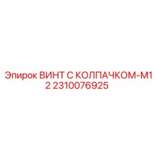 Оригинальный винт Epiroc 2310076925 с колпачком M12