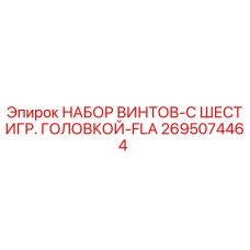 2695074464 НАБОР ВИНТОВ-С ШЕСТИГР. ГОЛОВКОЙ-FLA Epiroc