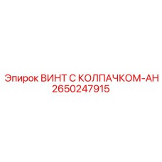 2650247915 ВИНТ С КОЛПАЧКОМ-AH Epiroc