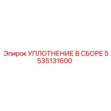 5535131600 УПЛОТНЕНИЕ В СБОРЕ Epiroc