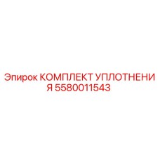 5580011543 КОМПЛЕКТ УПЛОТНЕНИЯ Epiroc